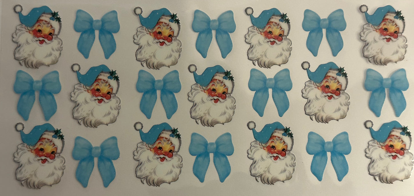 Santa w/ Blue Bows