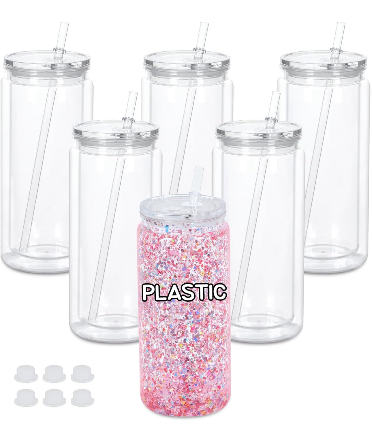20oz Custom Acrylic Snow Globe Tumbler