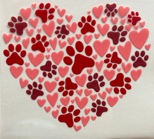 Paw Print Heart