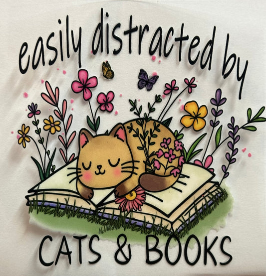 Easily Distracted by Cats & Books