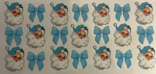 Santa w/ Blue Bows